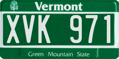 VT license plate XVK971