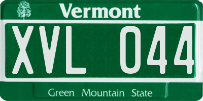 VT license plate XVL044