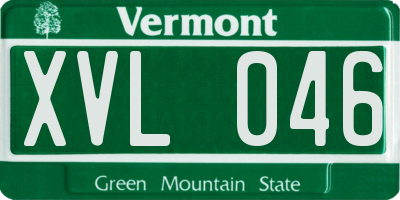 VT license plate XVL046