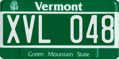 VT license plate XVL048