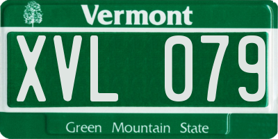 VT license plate XVL079