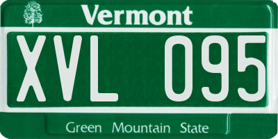 VT license plate XVL095