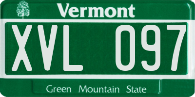 VT license plate XVL097
