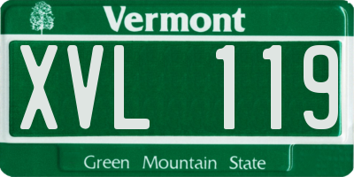 VT license plate XVL119