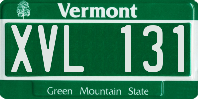 VT license plate XVL131