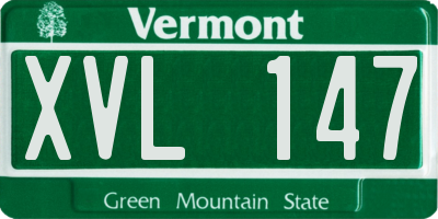 VT license plate XVL147