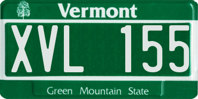 VT license plate XVL155