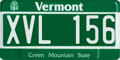 VT license plate XVL156