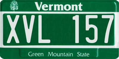VT license plate XVL157