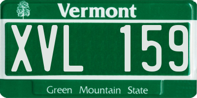 VT license plate XVL159