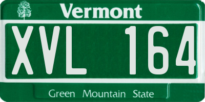 VT license plate XVL164