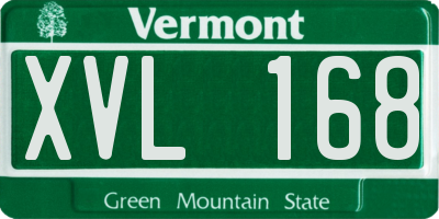 VT license plate XVL168