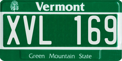 VT license plate XVL169