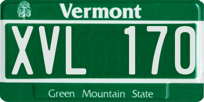 VT license plate XVL170