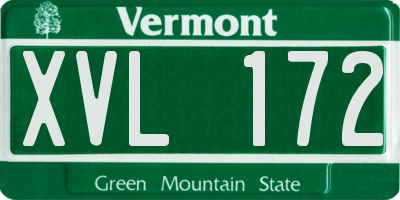 VT license plate XVL172