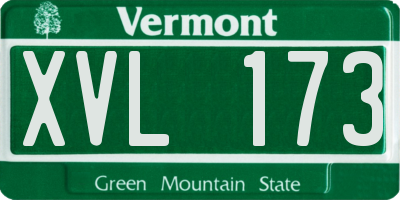 VT license plate XVL173