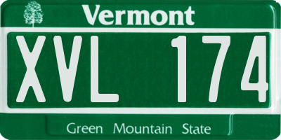 VT license plate XVL174