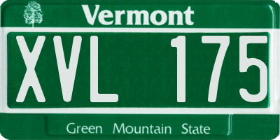 VT license plate XVL175
