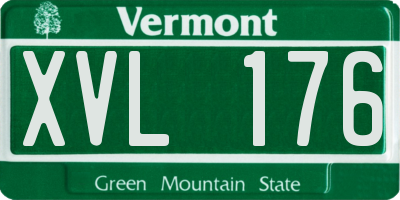 VT license plate XVL176