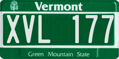 VT license plate XVL177