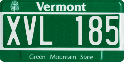 VT license plate XVL185