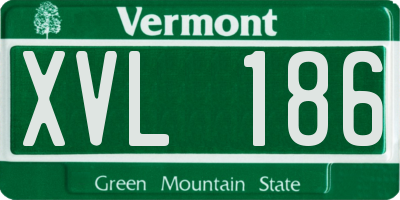 VT license plate XVL186