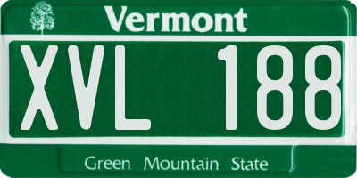 VT license plate XVL188