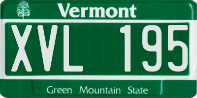 VT license plate XVL195