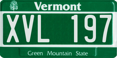 VT license plate XVL197