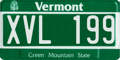 VT license plate XVL199