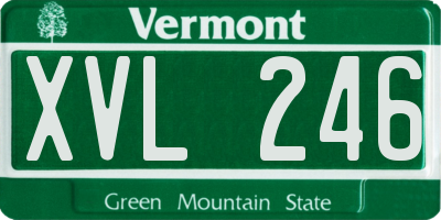 VT license plate XVL246