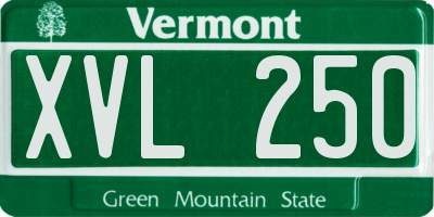 VT license plate XVL250
