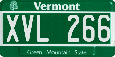 VT license plate XVL266