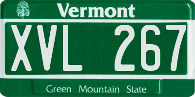 VT license plate XVL267