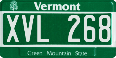 VT license plate XVL268
