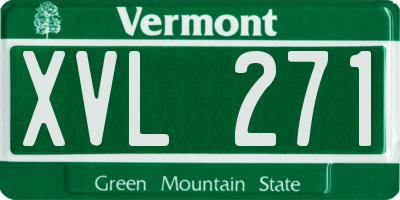 VT license plate XVL271