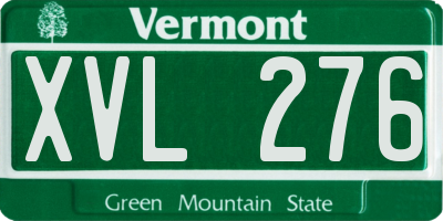 VT license plate XVL276