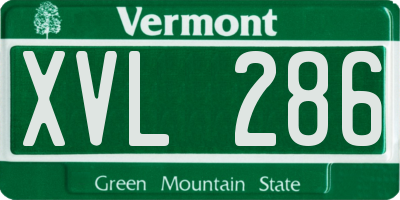 VT license plate XVL286