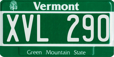 VT license plate XVL290