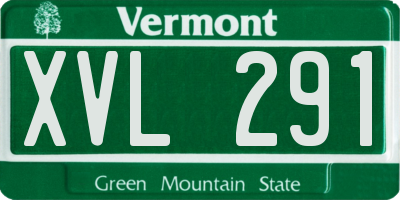 VT license plate XVL291