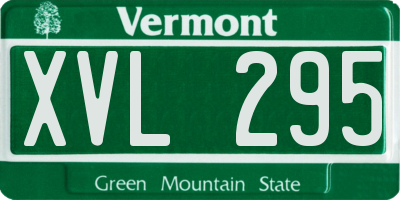 VT license plate XVL295