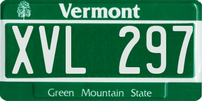 VT license plate XVL297