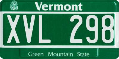 VT license plate XVL298