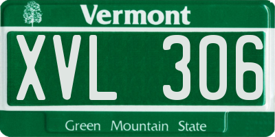 VT license plate XVL306