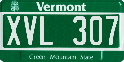 VT license plate XVL307