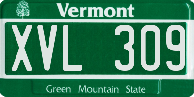 VT license plate XVL309