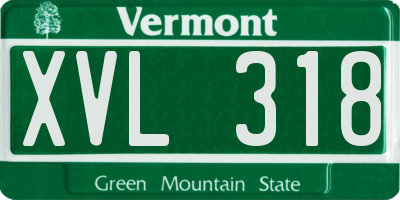 VT license plate XVL318