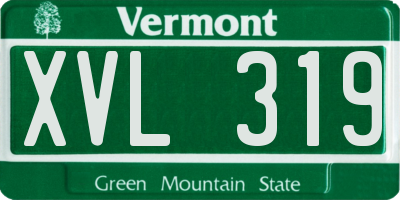 VT license plate XVL319