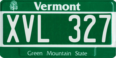 VT license plate XVL327