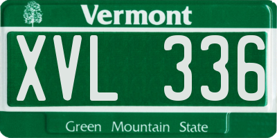 VT license plate XVL336